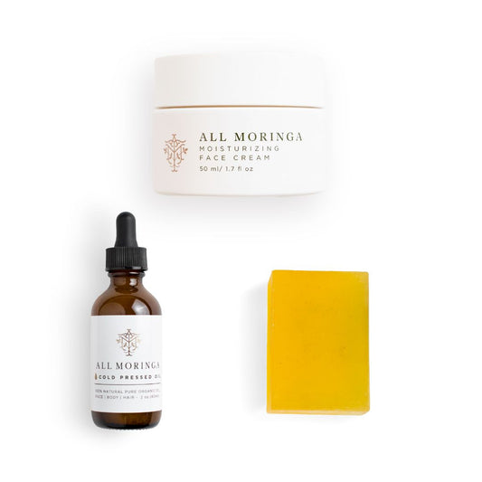 Moringa Radiance Skin Care Kit | All Natural Nourishment for All Skin Types | Daily Routine-0