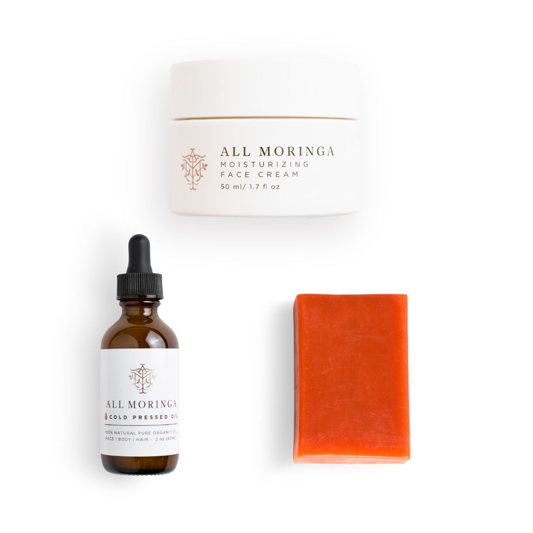 Moringa Radiance Skin Care Kit | All Natural Nourishment for All Skin Types | Daily Routine-4