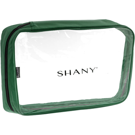 SHANY Clear PVC Cosmetics Large Organizer Pouch - Transparent Makeup Toiletry Bag - Make Up Storage Bag for Travel - OLIVE - SHOP OLIVE - TRAVEL BAGS - ITEM# SH-CL006-L-OL