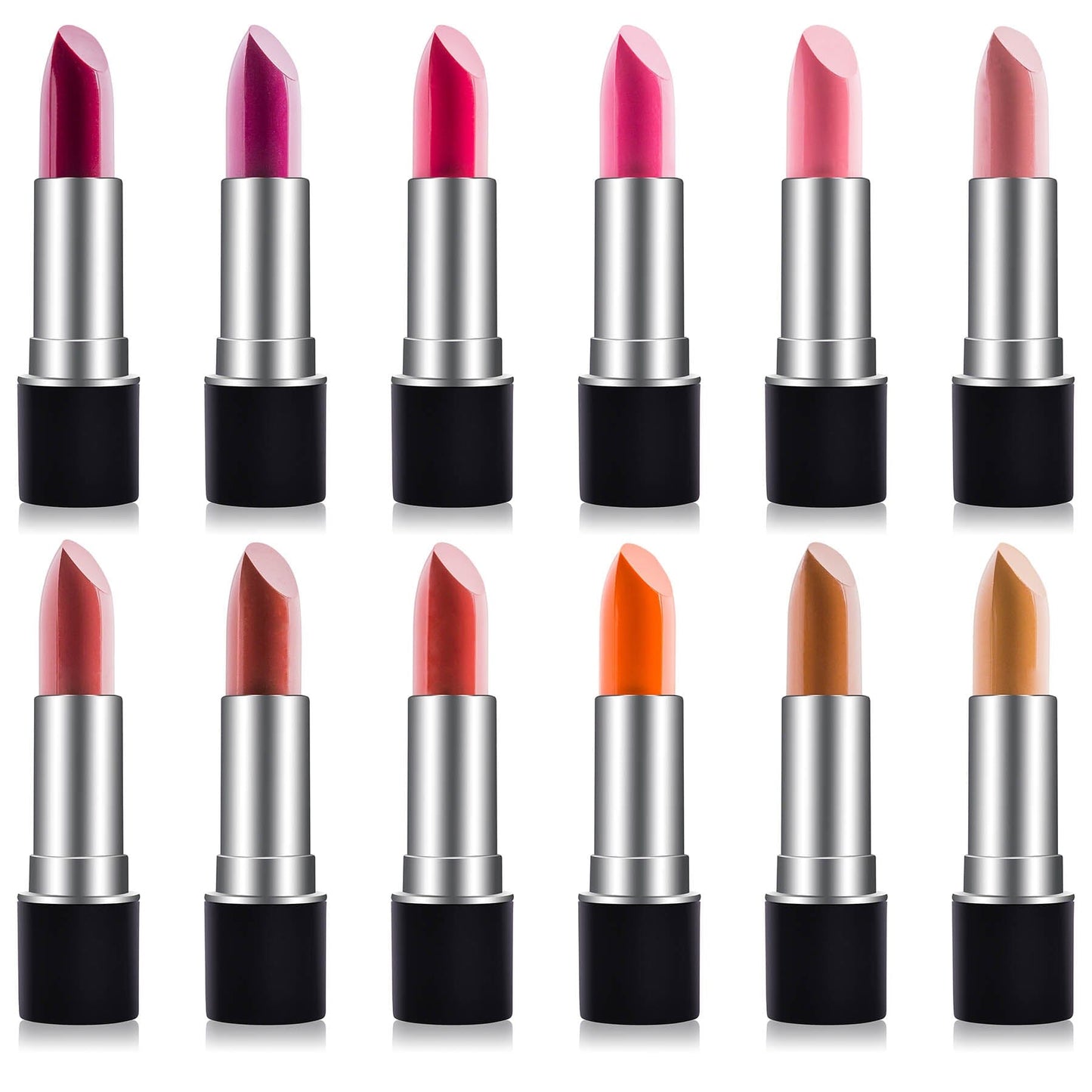 Slick & Shine Lipstick Set - 12 color Long Lasting & Moisturizing-1