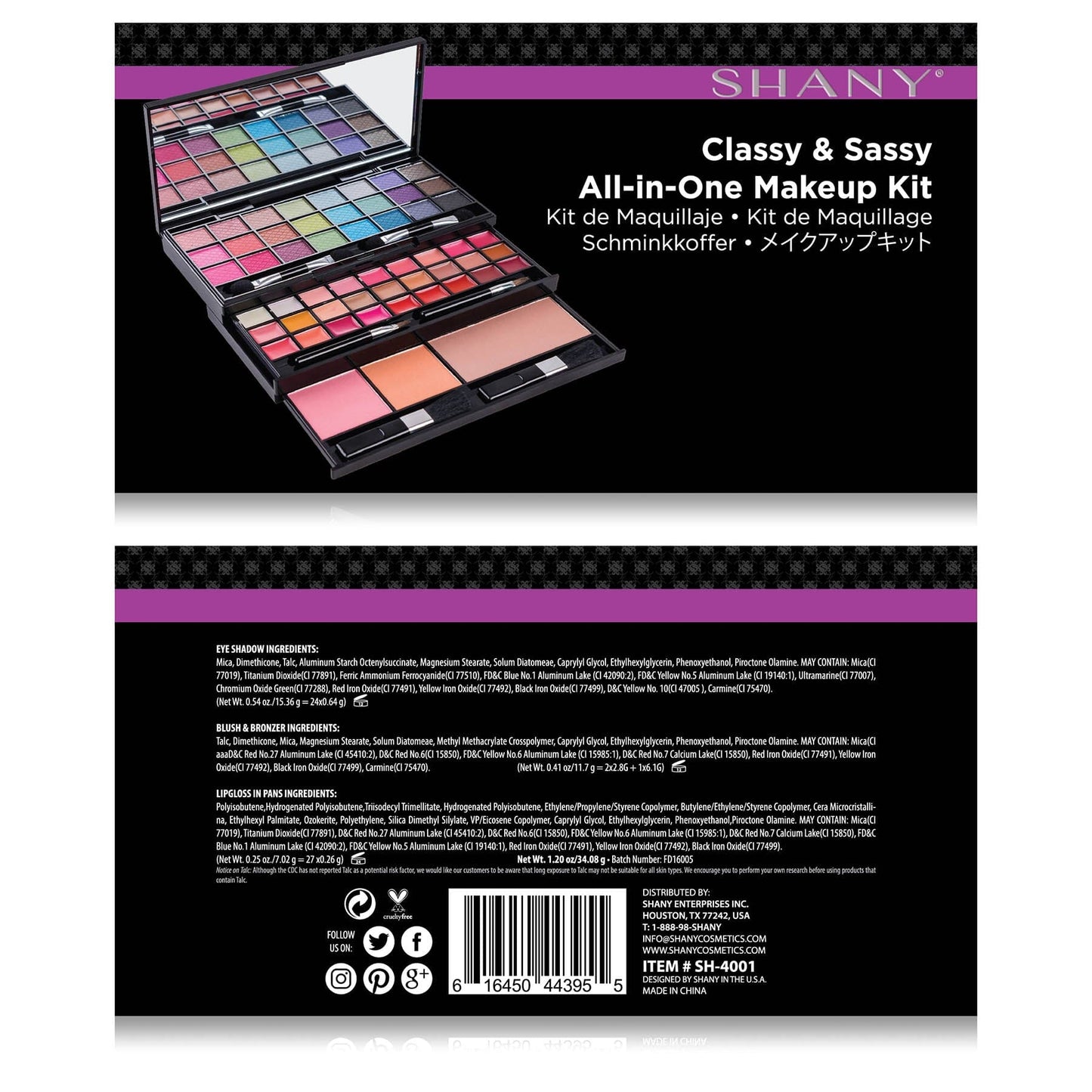 Classy & Sassy All-in-One Makeup Kit with 45 Colors-4