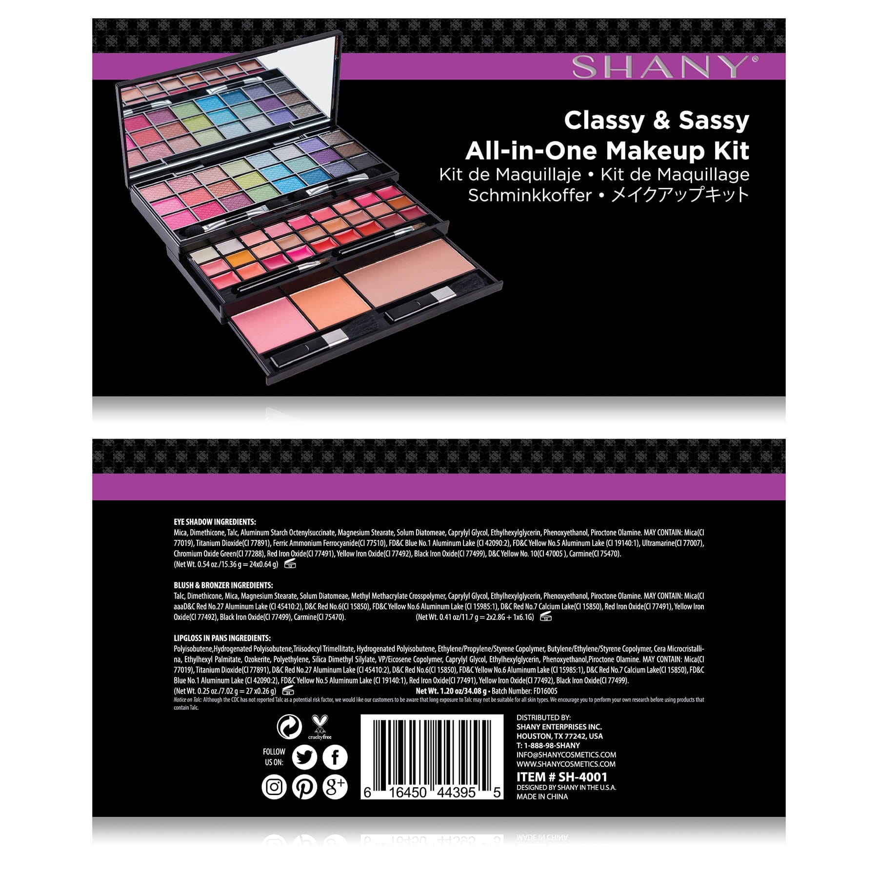 Classy & Sassy All-in-One Makeup Kit with 45 Colors-4