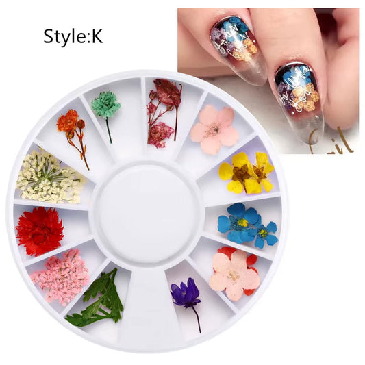 MIX DRIED FLOWERS FOR NAIL ART DESIGN #K-0