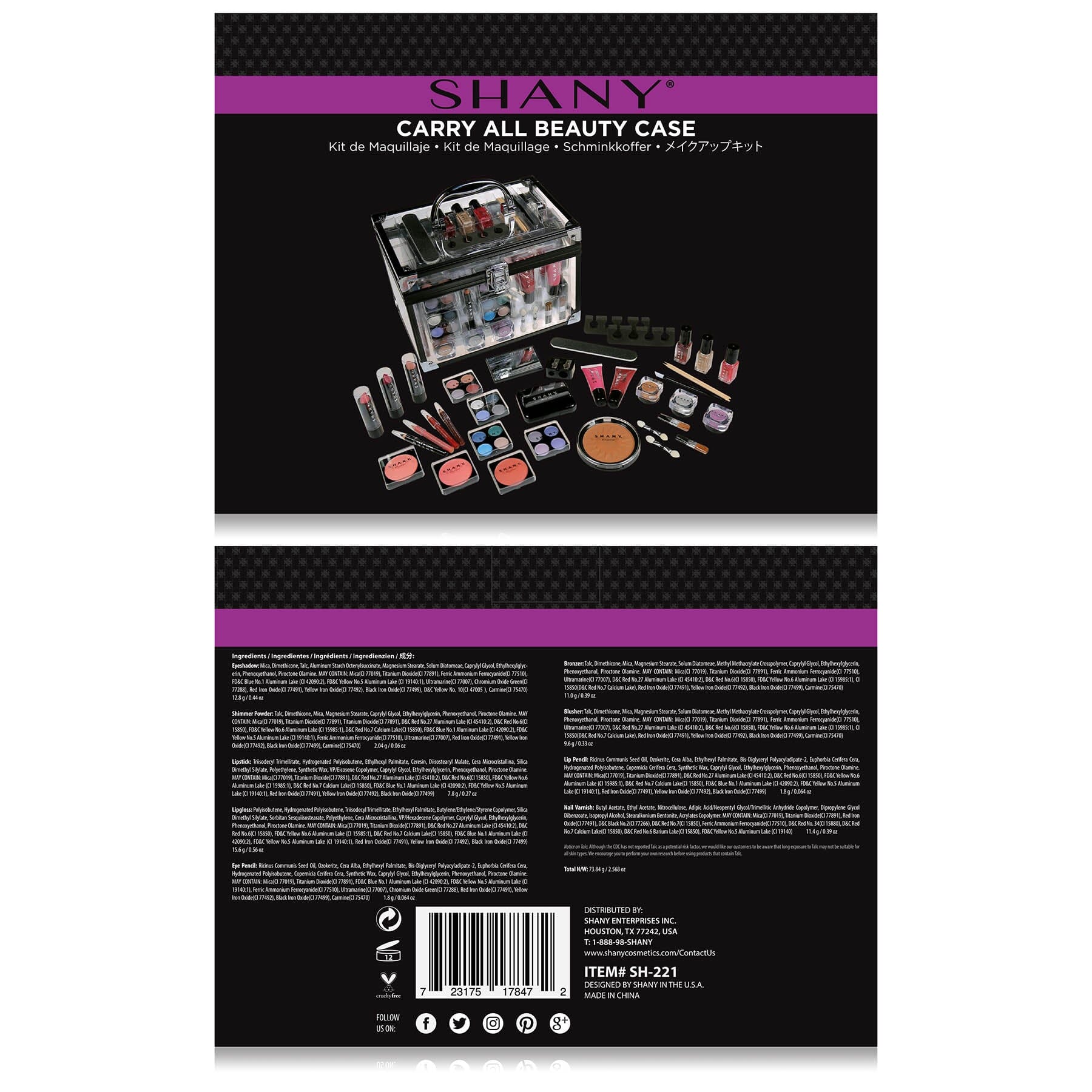 Carry All Trunk Makeup Set - Silver-2