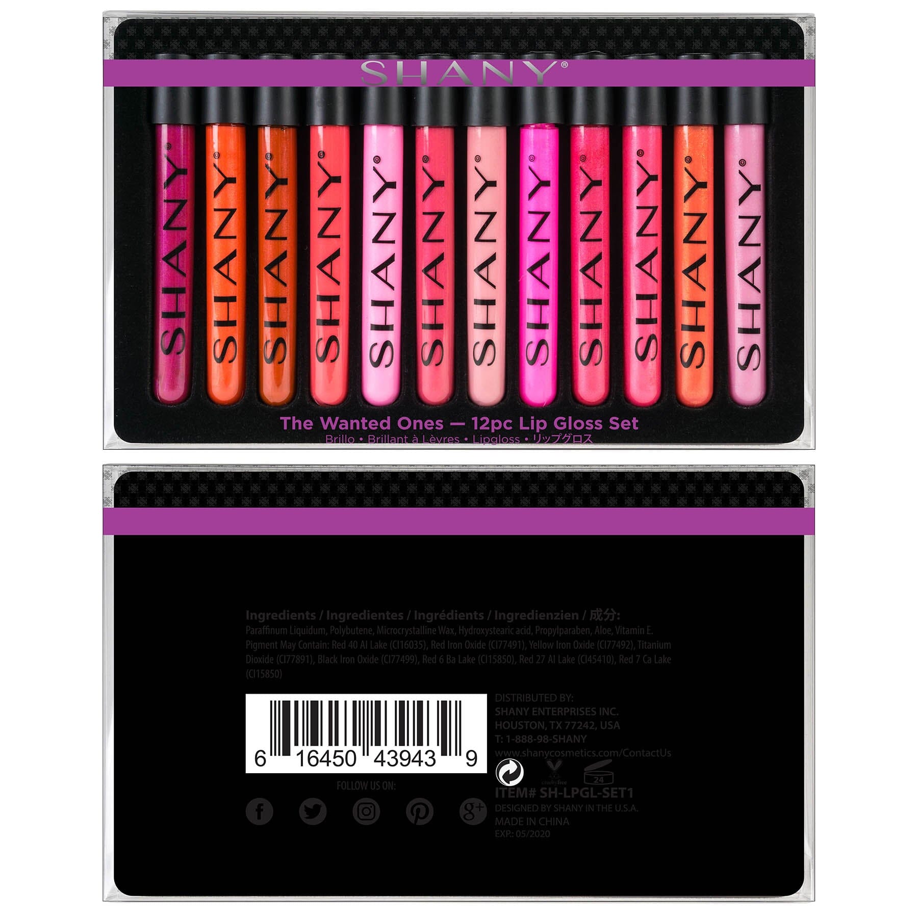 The Wanted Ones - 12 Piece Lip Gloss Set with Aloe Vera and Vitamin E-2