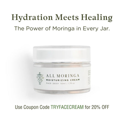 All Natural Moringa Face Cream – Lightweight Moisturizer for Sensitive Skin – Hydrating & Nourishing Formula-3