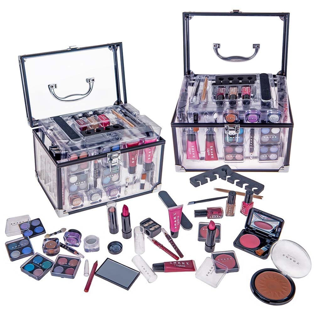 Carry All Trunk Makeup Set - Silver-1