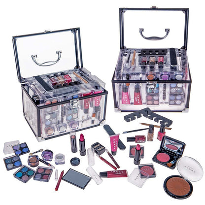 Carry All Trunk Makeup Set - Silver-1