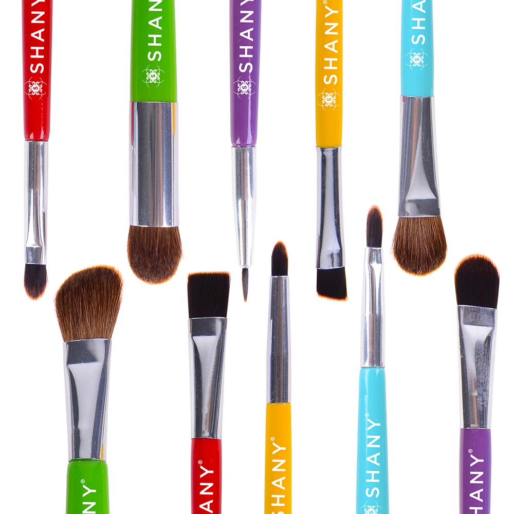 THE DOUBLE TROUBLE - 5 PC Double Sided Essential Brush Set with Travel Pouch-2