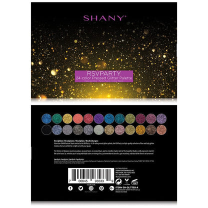 RSVParty Glitter Palette - 24 Pressed Glitter Pigments for Face and Body-2