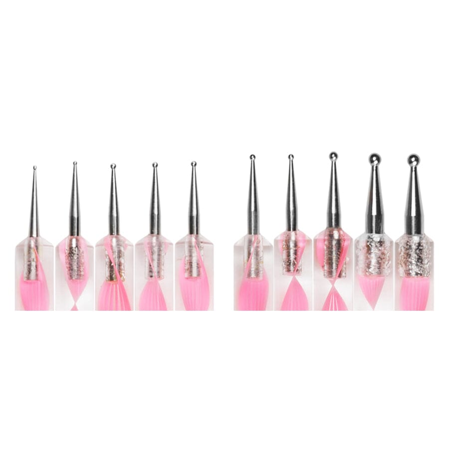 Marbleizing Dotting Pen Brush Sets - set of 5 x 2 way brushes-4