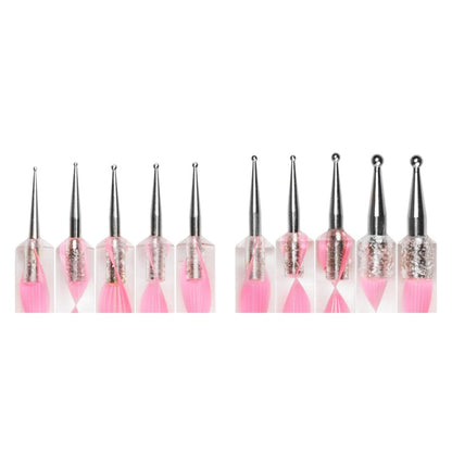 Marbleizing Dotting Pen Brush Sets - set of 5 x 2 way brushes-4