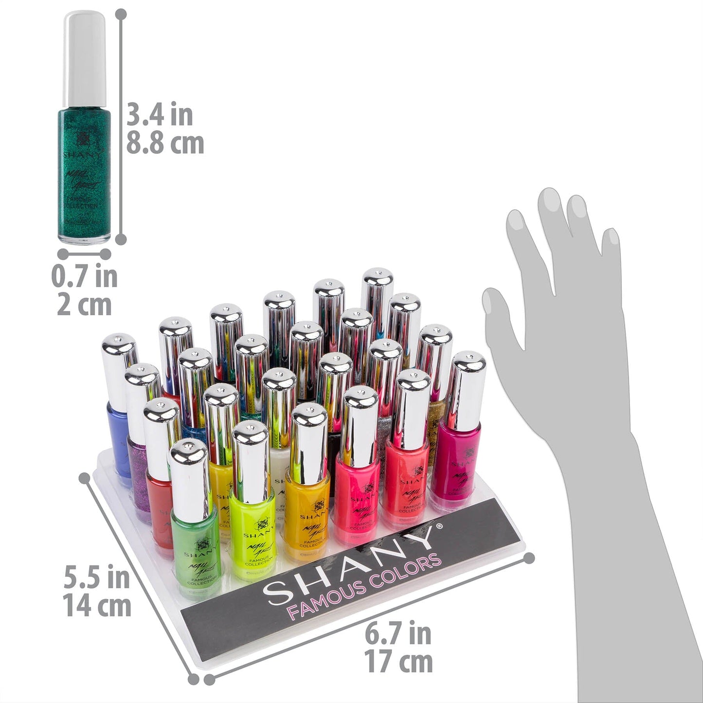 Nail Art Set Nail Polish - Fine Brush For Nail Design - 24 Famous Colors-3