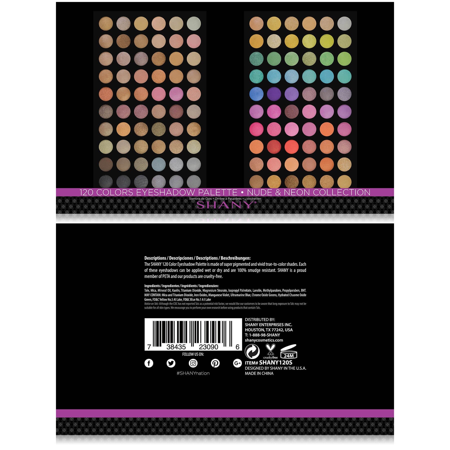 Ultimate Fusion - 120 Color Eye shadow Palette Natural Nude and Neon Combination-2