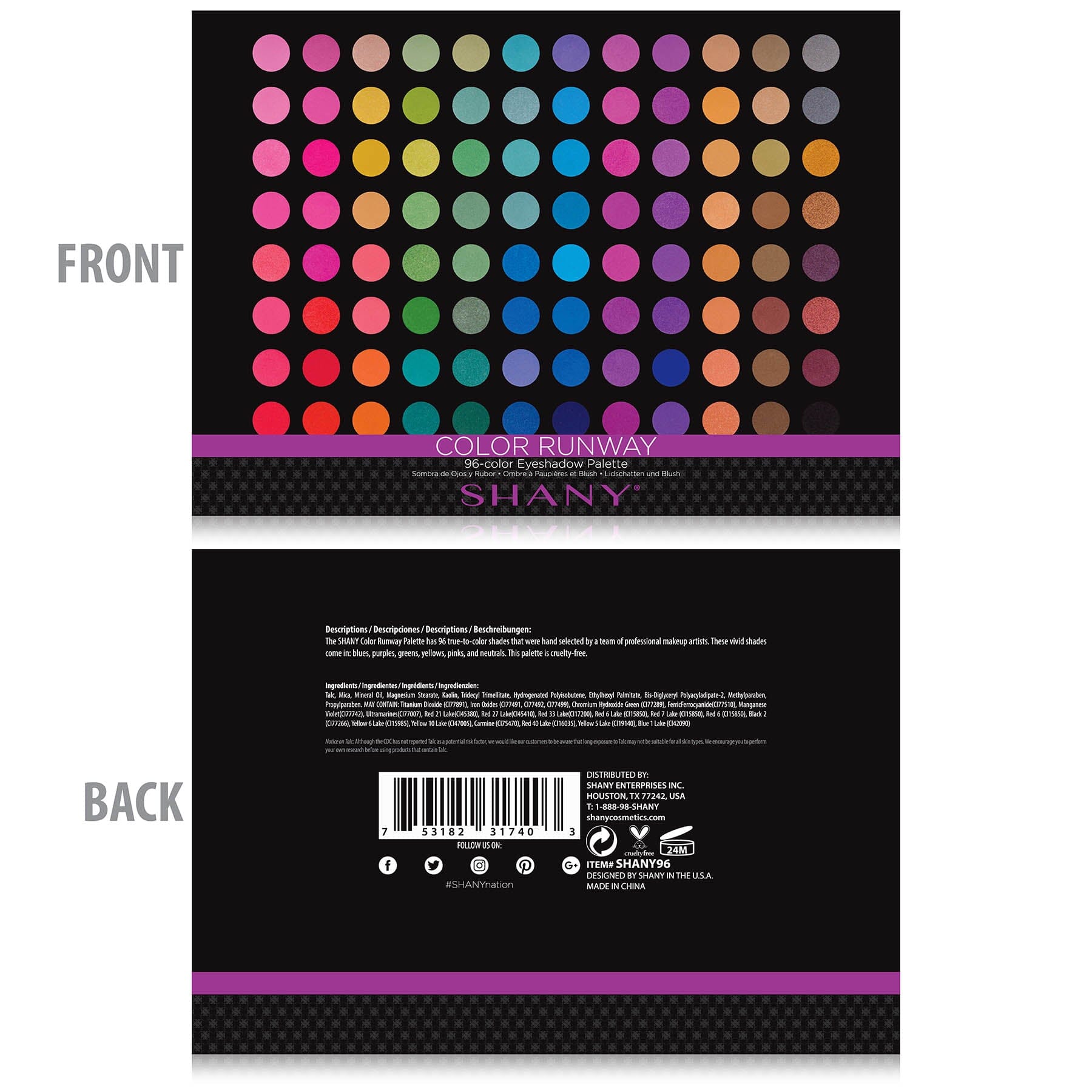 96 Color Runway Matte Eye shadow Palette-2